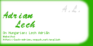 adrian lech business card